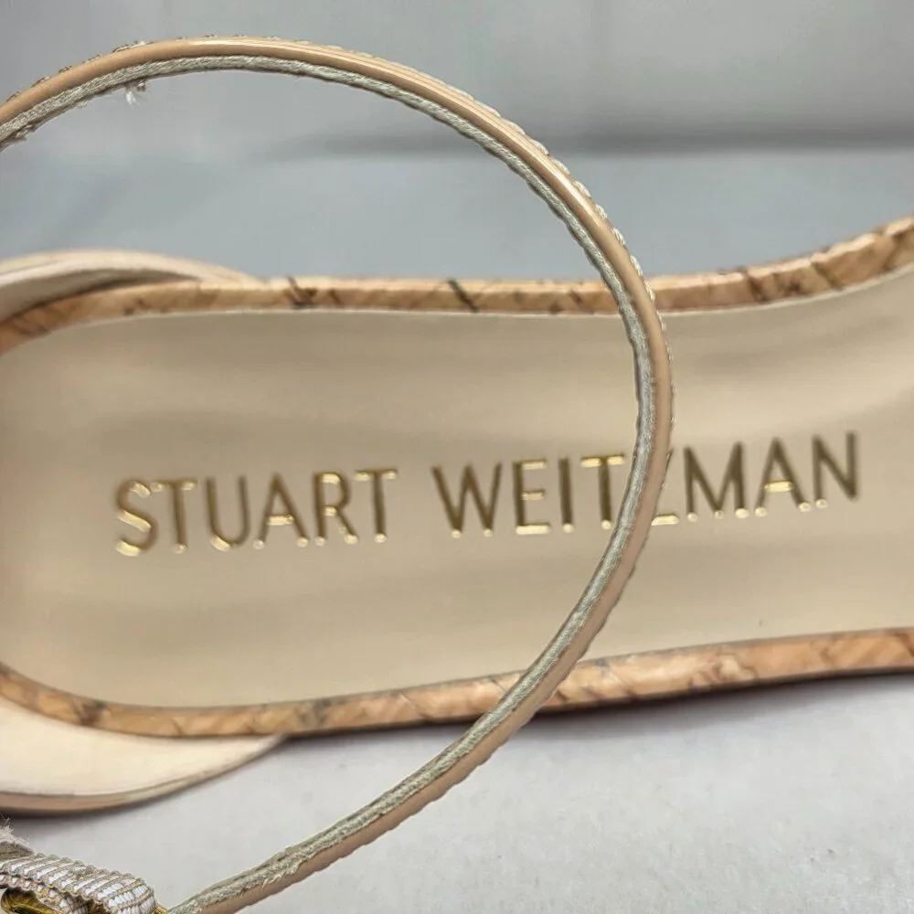 NWT Stuart Weitzman Women's Nudistcurve 50 Wedge Sandles Cork